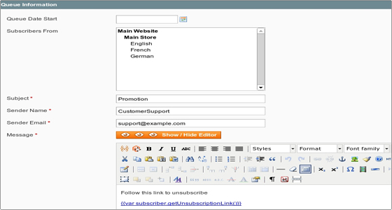 Magento Newsletter