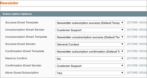 Magento Newsletter