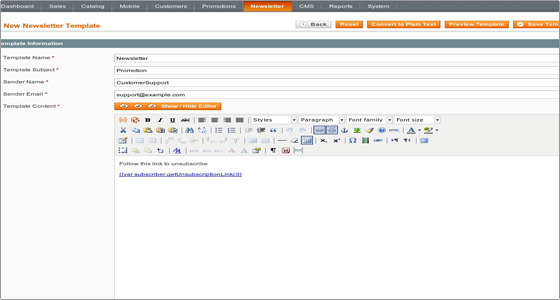 Magento Newsletter Template